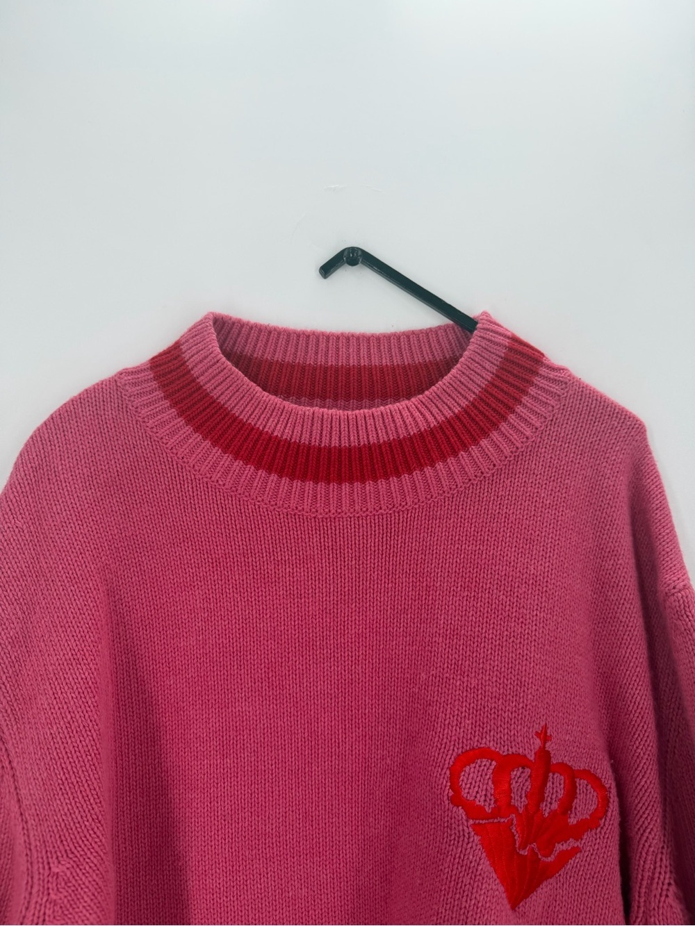 Thames MMXX. Men’s Pink Coeur De La Thames Logo Wool Cashmere Blend Sweater